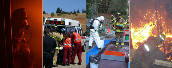 Images of fire and EMS response activities
